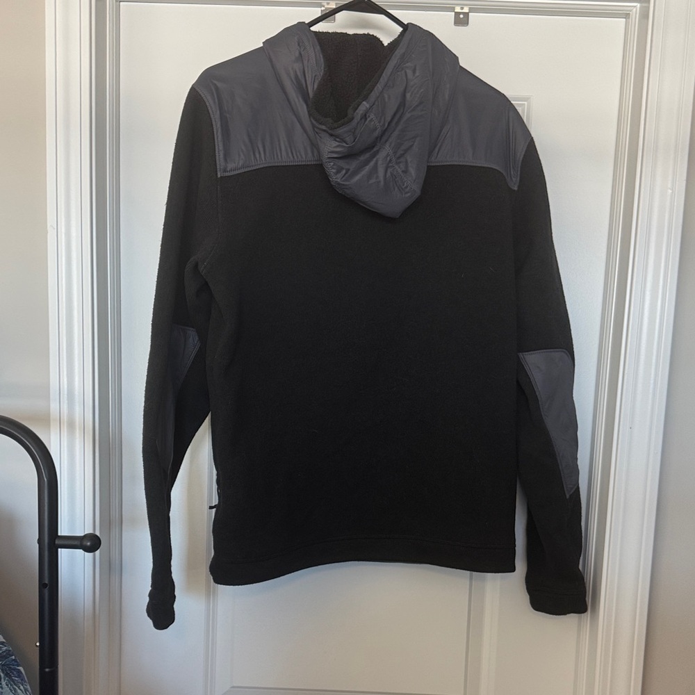 The North Face Men's Charcoal and Black Fleece Jacket - Picture 3 of 3